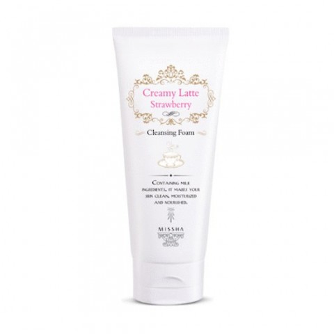 MISSHA CREAMY STRAWBERRY LATTE CLEANSING FOAM