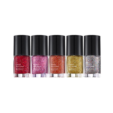 THE STYLE CRYSTAL NAIL POLISH SHOCKING POP 5-SET (COLOR RANDOM)