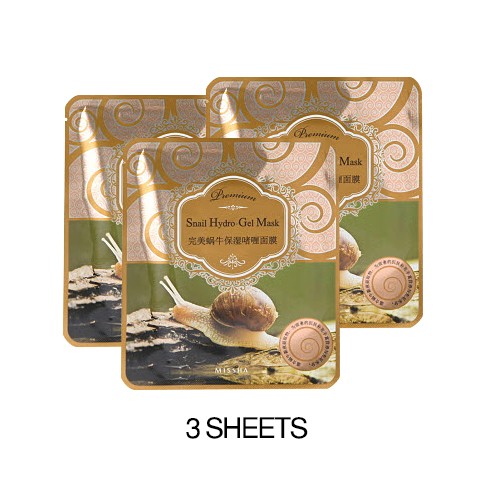 MISSHA PREMIUM SNAIL HYDROGEL MASK SET (3 SHEETS)