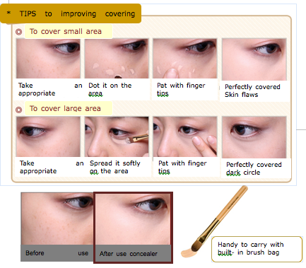 using concealer